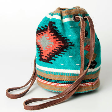 American Darling Bucket Saddle Blanket Genuine Leather Women Bag Western Handbag Purse| | Duffle